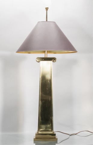 Appraisal: University of Virginia Brass Column Lamp Approx H