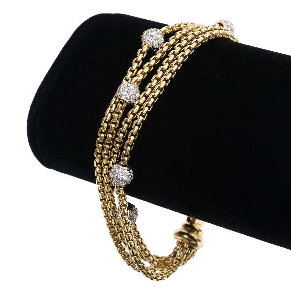 Appraisal: DAVID YURMAN K YG DIAMOND CHAIN BRACELETDavid Yurman K yellow