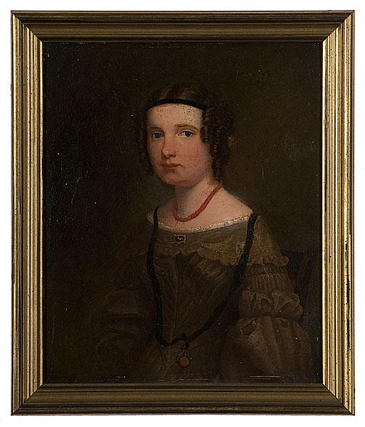 Appraisal: ENGLISH TH-CENTURY PORTRAIT OF A WOMAN ca - oil on