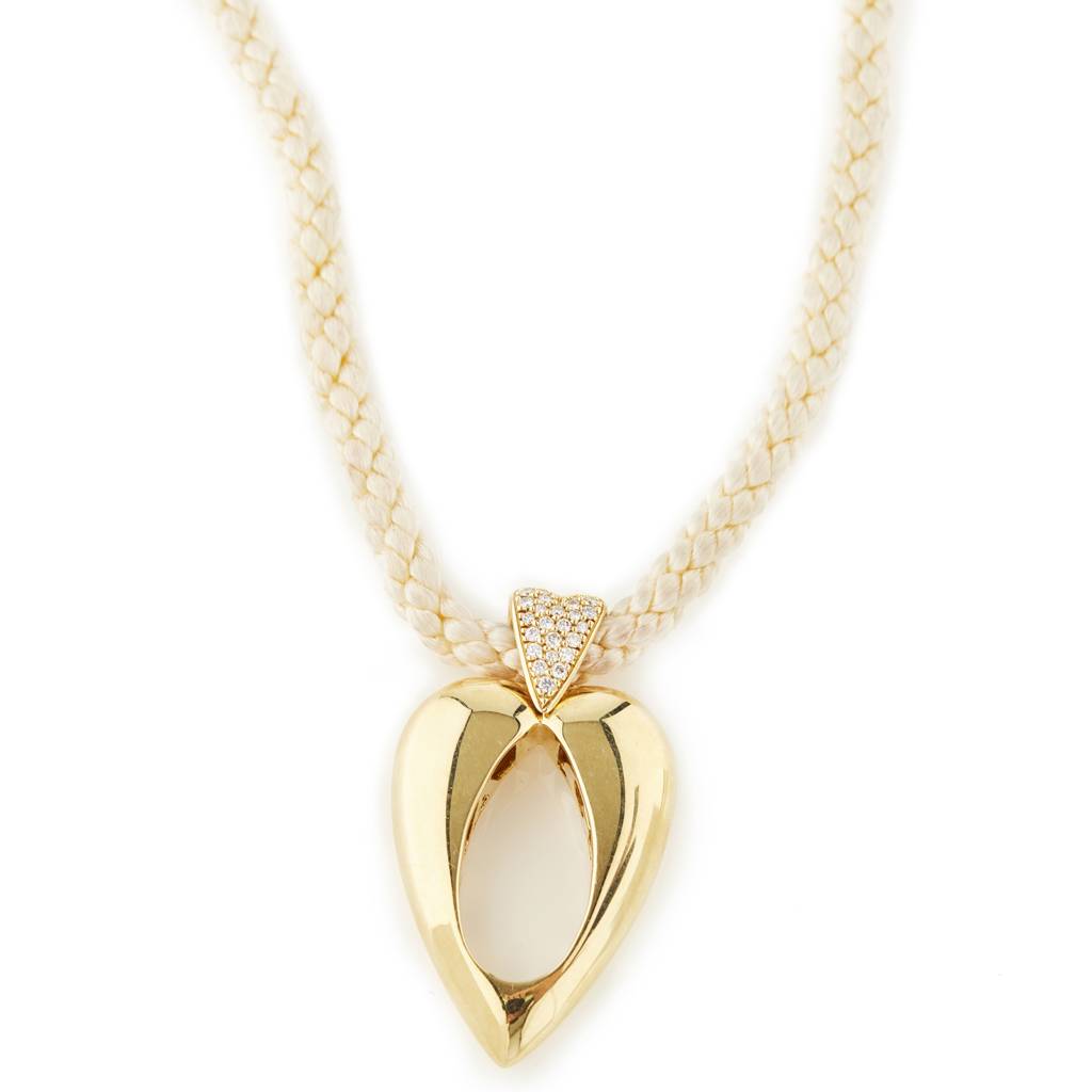 Appraisal: PIAGET An ct gold heart pendant of open form with