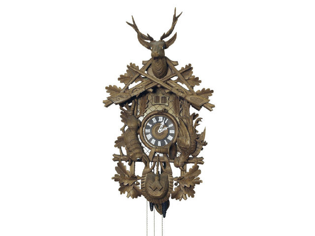 Appraisal: Fantastic carved Black Forest wall cuckoo clock in hunter style