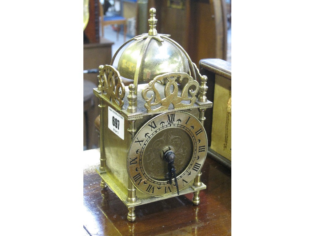 Appraisal: Brass lantern clock