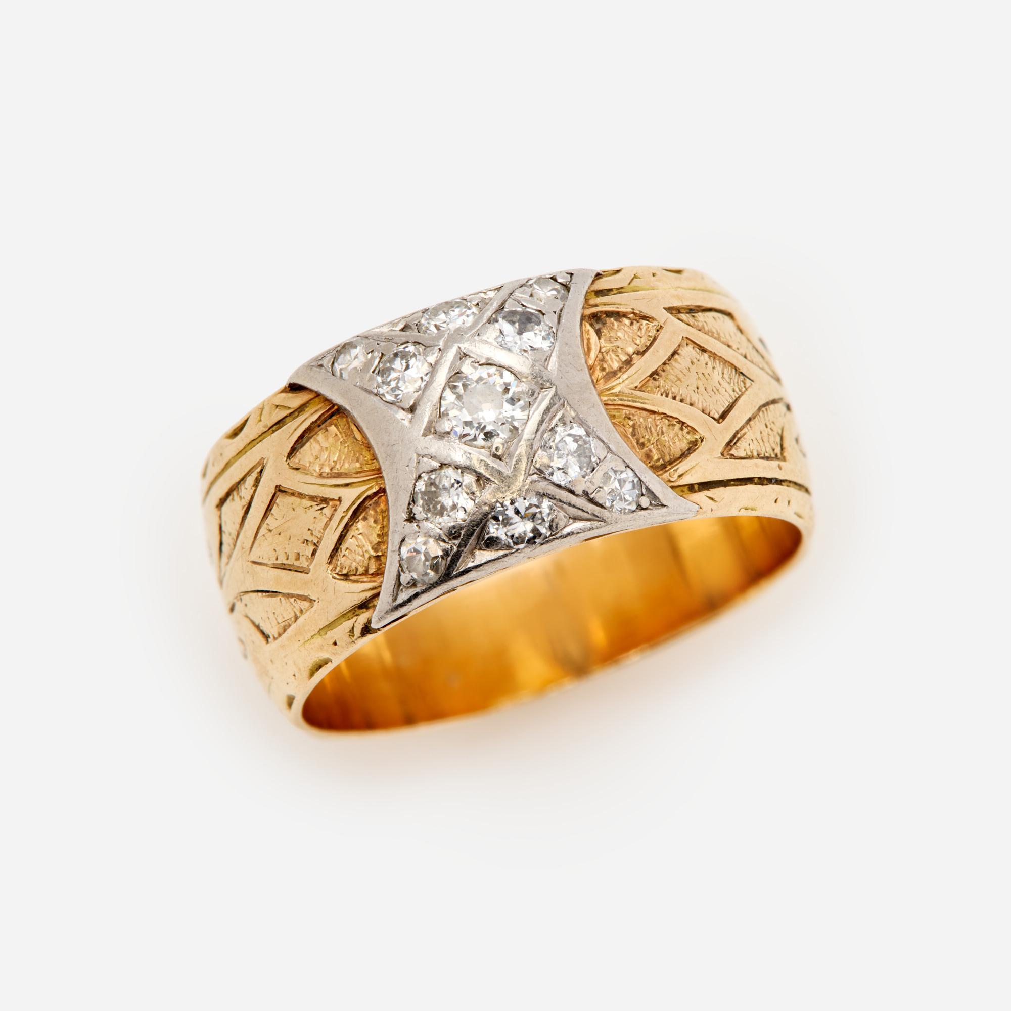 Appraisal: A VICTORIAN K DIAMOND WEDDING BAND CTW A k gold