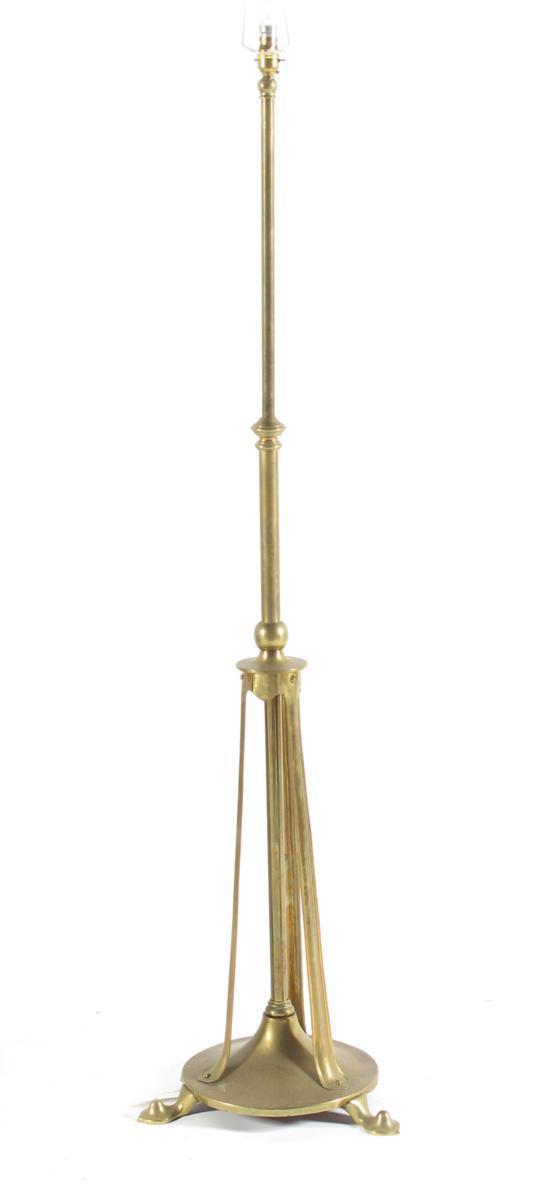 Appraisal: A brass standard lamp