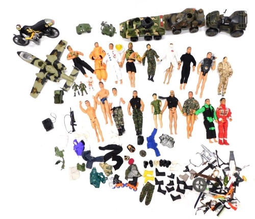 Appraisal: Various Action Man and other figures vehicles etc to include