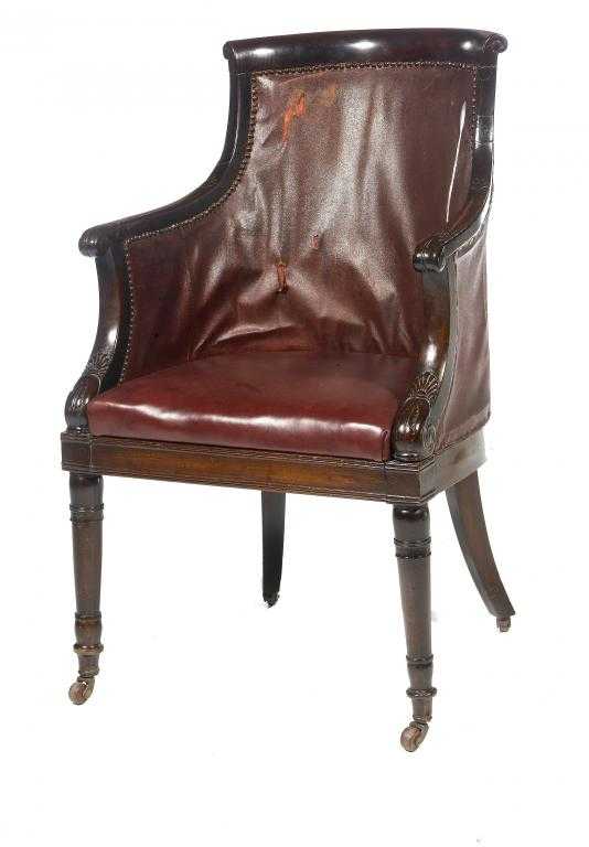 Appraisal: A GEORGE IV MAHOGANY BERG RE BY WILKIE COCHRAN the