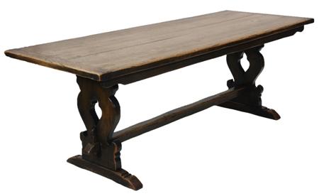 Appraisal: A late th century oak refectory table the rectangular top