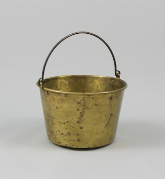 Appraisal: A Large Brass Cooking Pot A very large handled brass