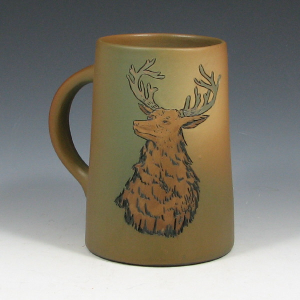 Appraisal: Weller Dickens Ware Stag Mug Weller Dickens Ware mug with