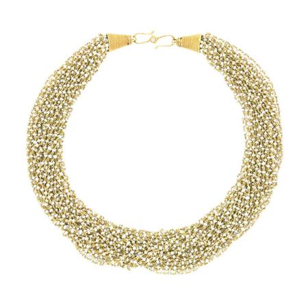 Appraisal: Multistrand Gold and Seed Pearl Torsade Necklace Estimate -