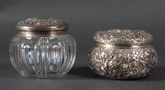 Appraisal: A Jacobi Co sterling silver powder jar and a Dominick