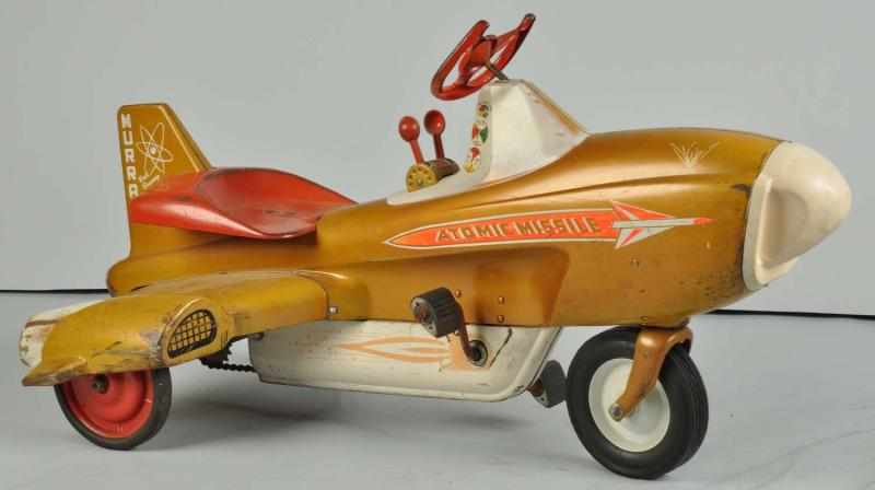 Appraisal: Pressed Steel Murray Atomic Missile Pedal Car Toy Description s