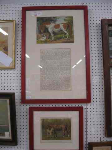 Appraisal: Framed Prints with Pony Horses onewith story page smallest is