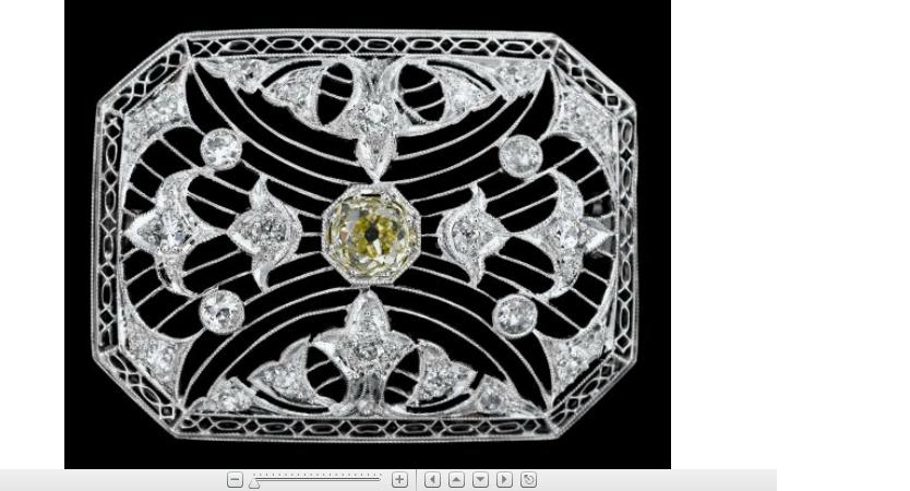 Appraisal: Platinum and diamond filigree pinedwardian