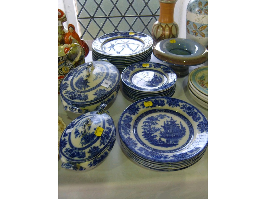 Appraisal: A collection of Doulton Burslem Madras pattern blue and white