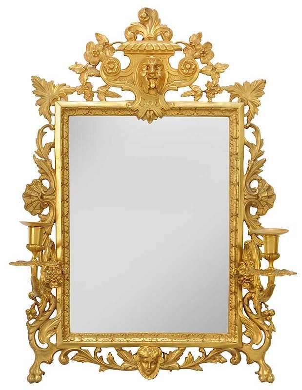 Appraisal: Aesthetic Movement Gilt Bronze Dressing Mirror French late th century