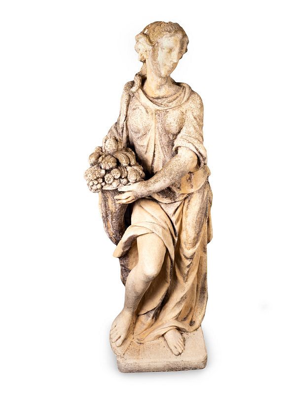 Appraisal: A Cast Stone Figure of Female in Classical Dress A