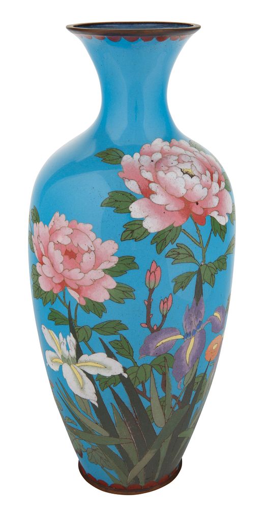 Appraisal: EARLY TH CENTURY JAPANESE SHADED ENAMEL VASE EARLY TH CENTURY