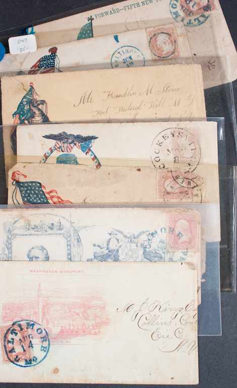 Appraisal: Seven Civil War Patriotic Covers with Maryland postmarks including one