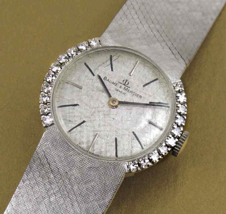 Appraisal: K BAUME ET MERCIER LADIES WATCH k white gold watch