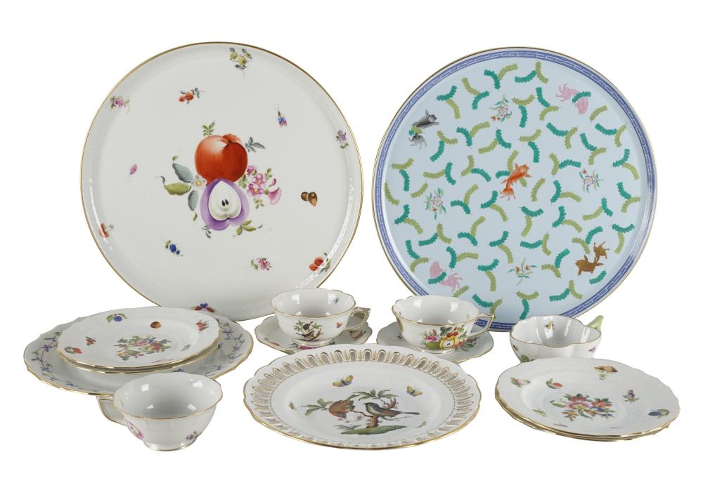 Appraisal: ASSEMBLED COLLECTION OF HEREND PORCELAINprinted and painted factory marks comprising