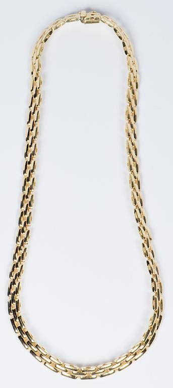 Appraisal: K Panther link Necklace Italy K yellow gold panther link