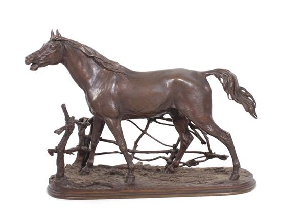 Appraisal: Pierre Jules Mene French - CHEVAL A LA BARRIERE Horse