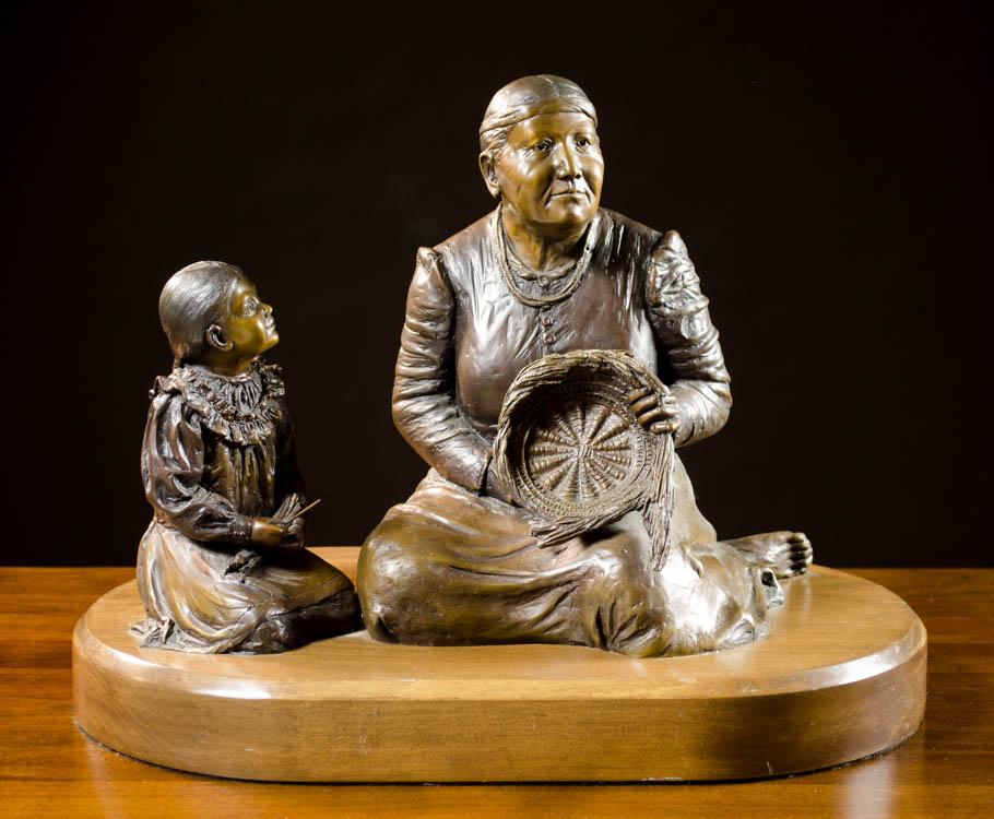 Appraisal: RIP CASWELL BRONZE SCULPTURE Oregon born Martha Jane a beloved