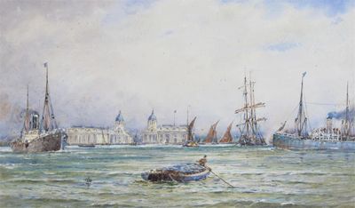 Appraisal: Circle of Thomas Bush Hardy View of Greenwich from the