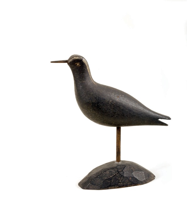 Appraisal: CARVED AND PAINTED PLOVER DECOY CIRCA Having painted eyes subtle