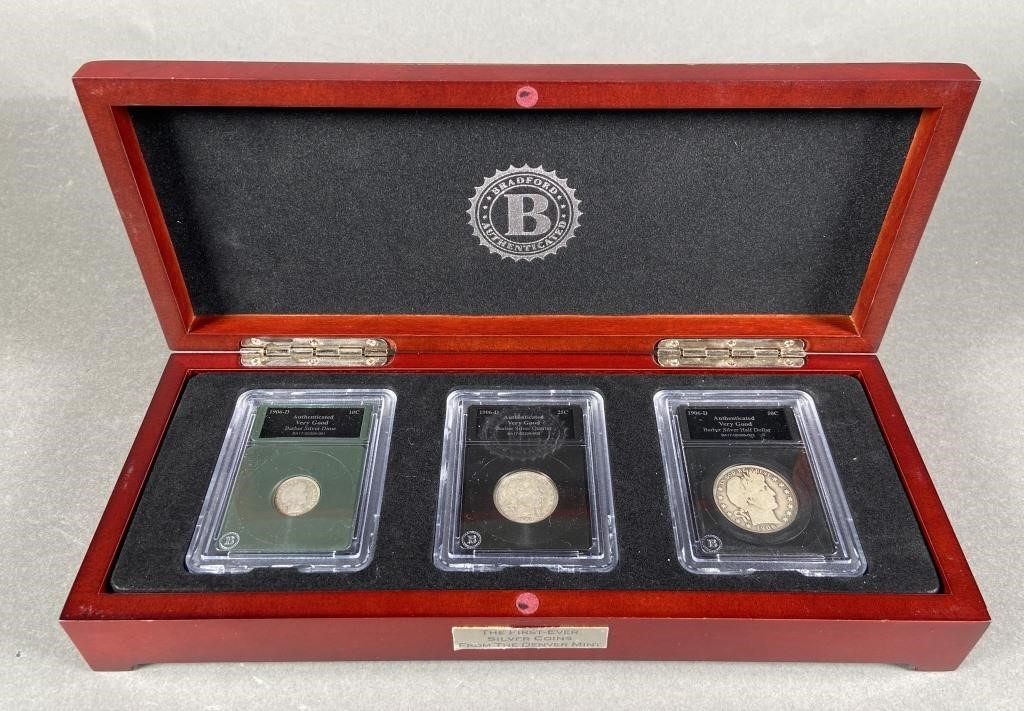 Appraisal: All three first-year-issue silver coins from the Denver Mint Barber