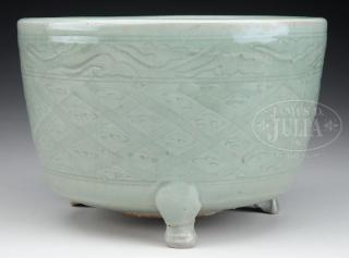 Appraisal: CELADON GLAZED FOOTED BOWL CELADON GLAZED FOOTED BOWL China Ming