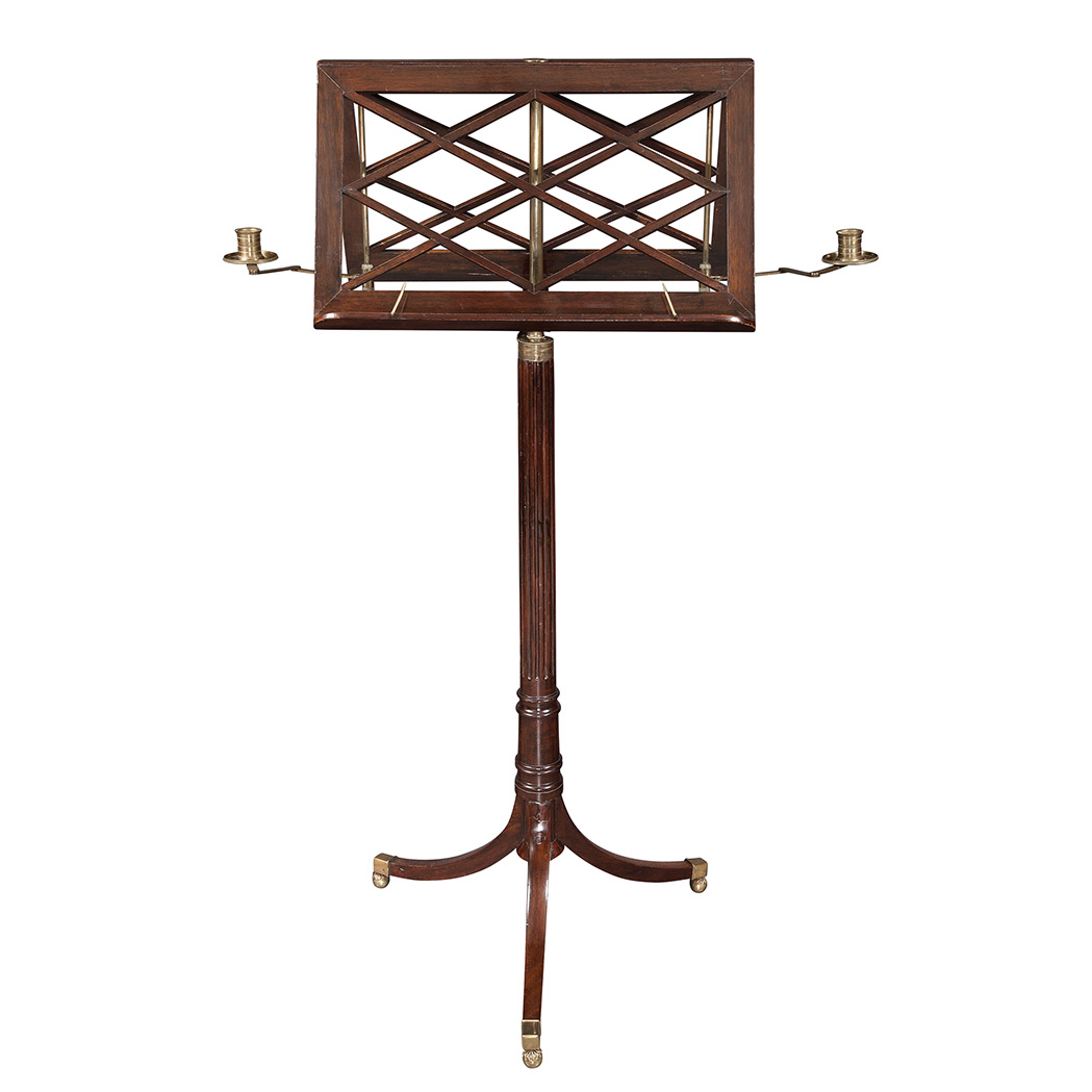 Appraisal: George IV Mahogany and Brass Music Stand Pierre Erard London