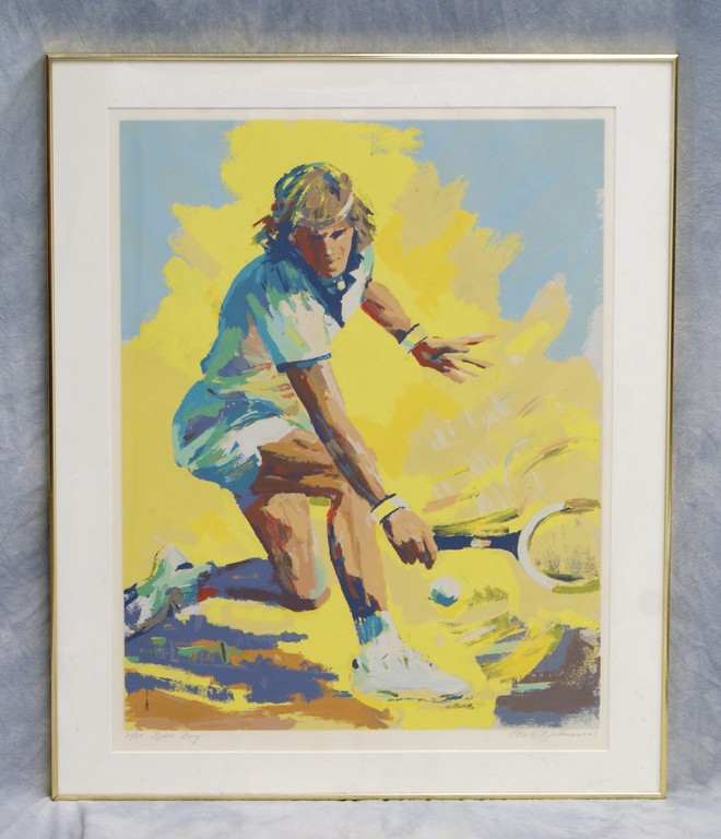 Appraisal: Cecile Ryden Johnson American - Bjorn Borg ltd ed serigraph