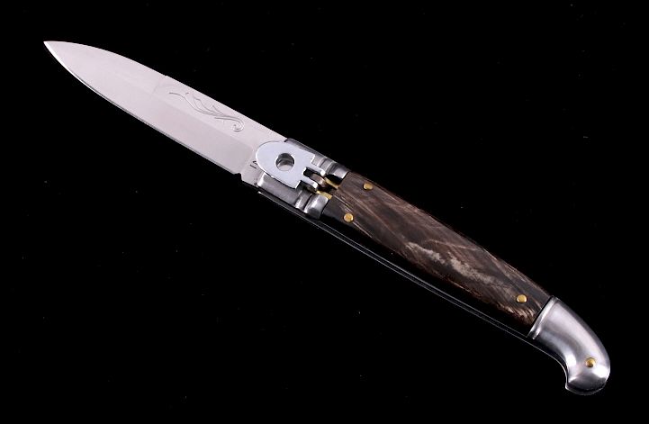 Appraisal: INOX German Lever Lock Buffalo Horn Switchblade This is an