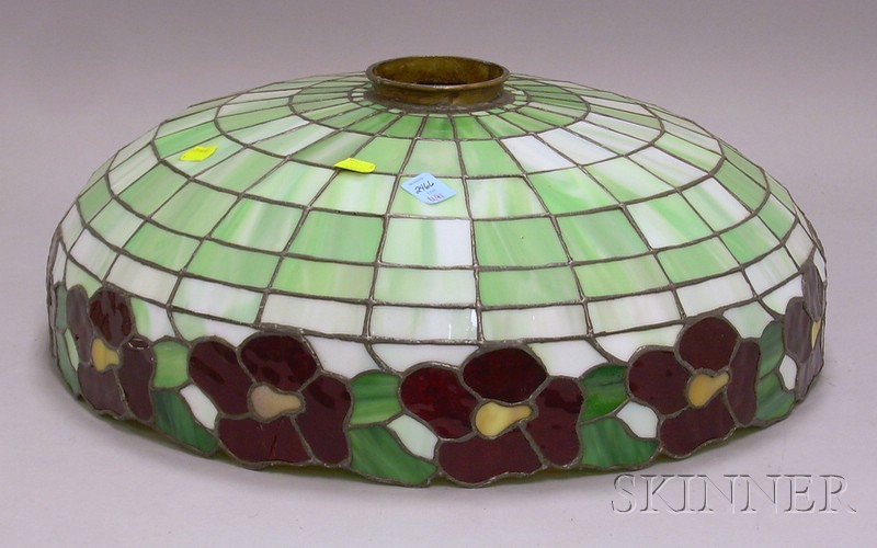 Appraisal: Mid- th Century Leaded Glass Shade ht in