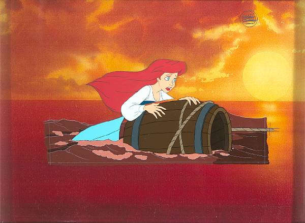 Appraisal: A Walt Disney celluloid from The Little Mermaid gouache on