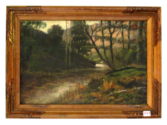 Appraisal: IMPRESSIONIST OIL ON CANVAS early th century river landscape with