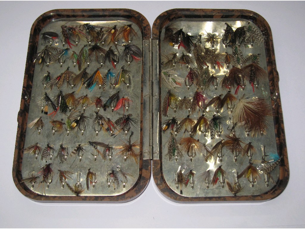 Appraisal: Hardy fly box with flies