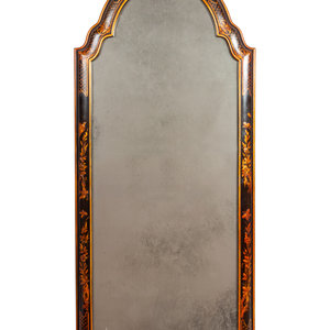 Appraisal: A Chinoiserie Decorated Queen Anne Style Mirror th century tombstone