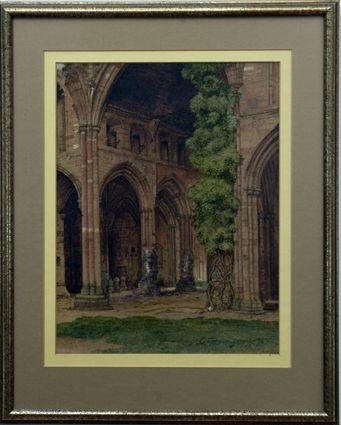 Appraisal: Charles Franklin Pierce American - Melrose Abbey Watercolor on paper