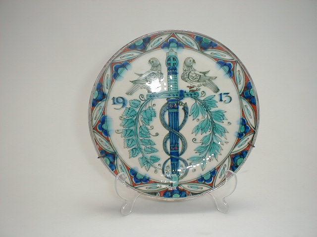 Appraisal: A Gouda Delft tin glazed plate painted in blue iron