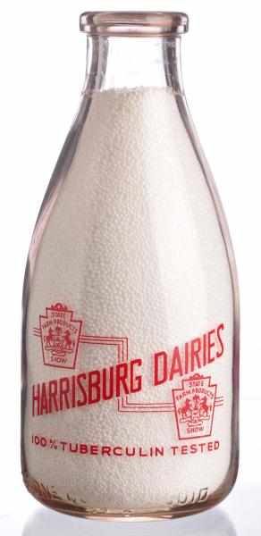 Appraisal: Harrisburg Dairies Milk Bottle Description Harrisburg PA The reverse side