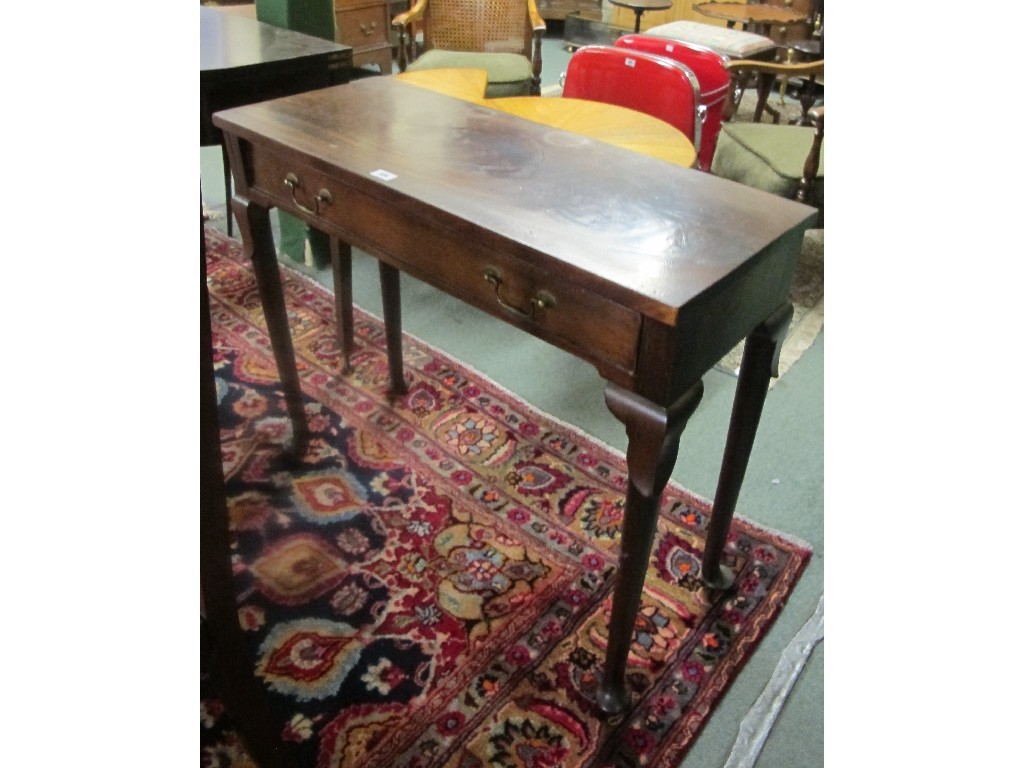 Appraisal: th century mahogany single drawer table