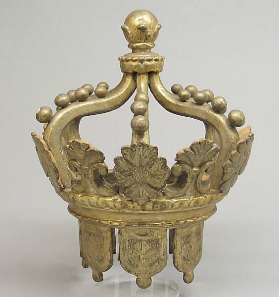 Appraisal: A Continental carved giltwood corona th century height in