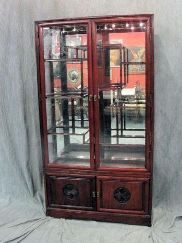 Appraisal: Asian Style Etagere China Cabinet From a Bronx home Dimensions