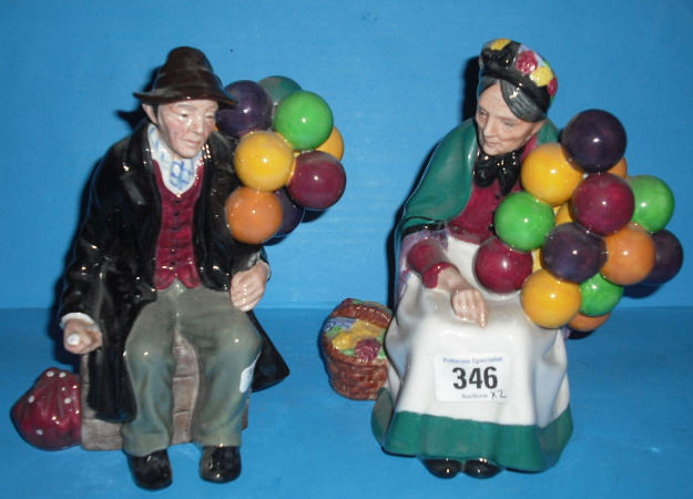 Appraisal: Royal Doulton Figures The Balloon Man HN and The Old