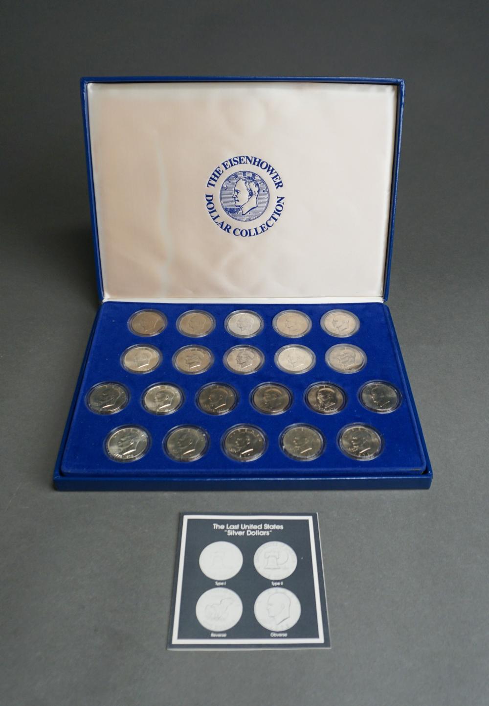 Appraisal: THE EISENHOWER DOLLAR COLLECTION TWENTY-ONE COIN SETThe Eisenhower Dollar Collection