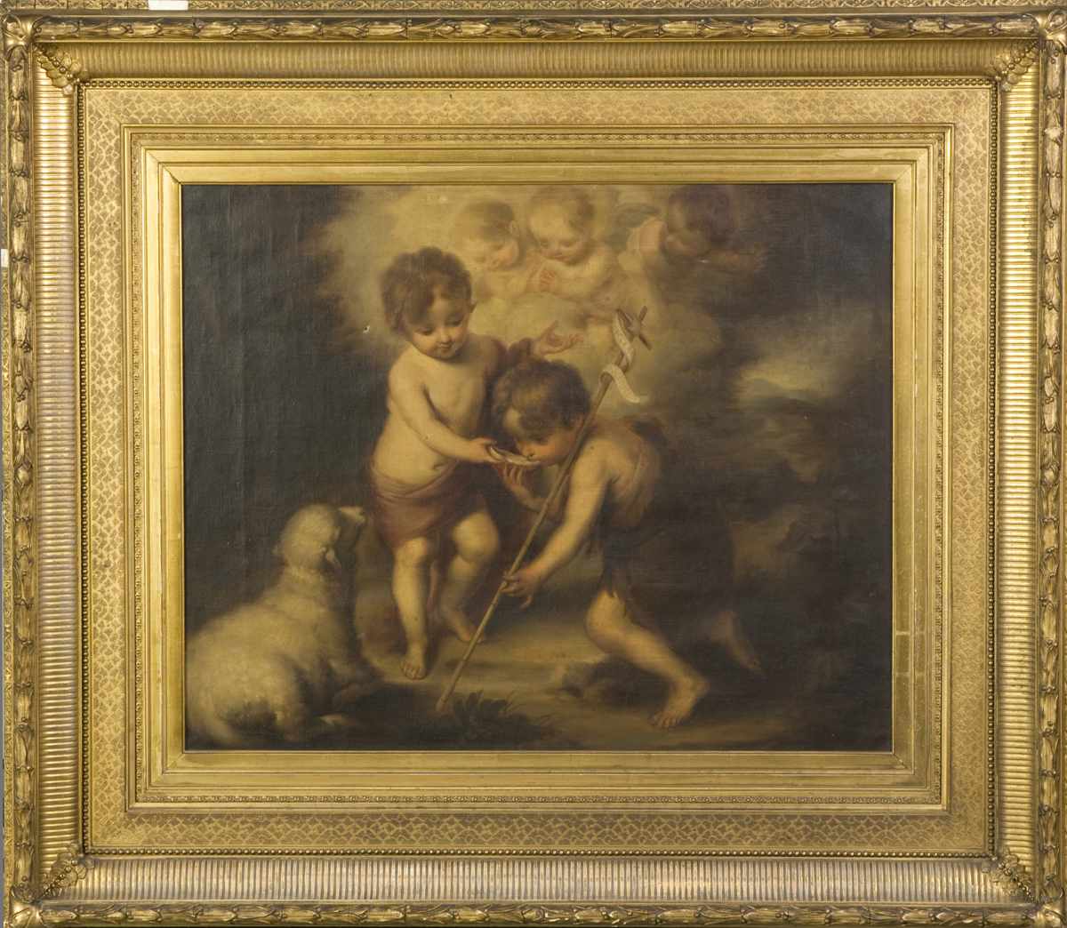 Appraisal: Mid th Cent after B E Merillo children w sheep