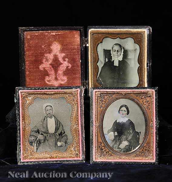 Appraisal: Cased Images a group of six ambrotypes consisting of a